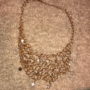 Gold party necklace